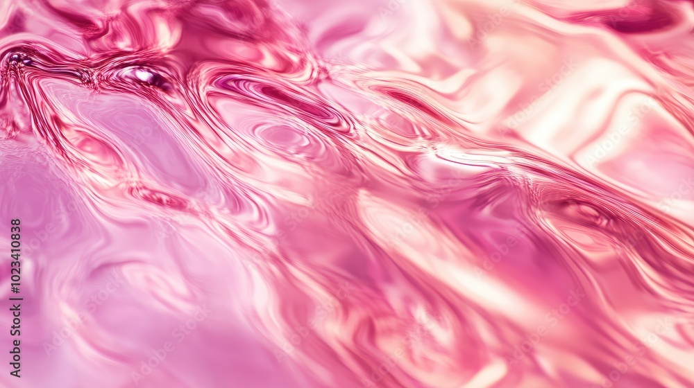 Poster an abstract close-up of a smooth glass surface with ripples, capturing light reflections and soft di