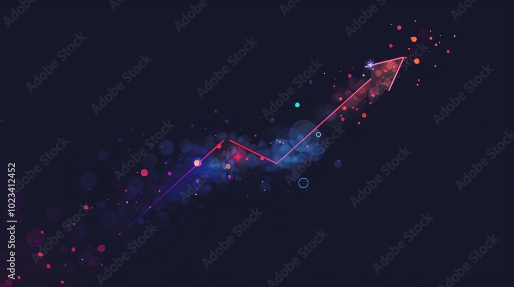 Poster This is an animation of a simple arrow with an increasing trend of values. An asset appreciation presentation in 4k with alpha channel.