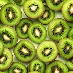 Fototapeta premium Realistic Kiwi Seamless Texture. Perfect for: Summer, Healthy Eating