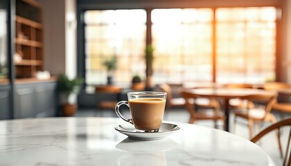 Fototapeta premium Cozy Coffee Break on a Sunny Morning
