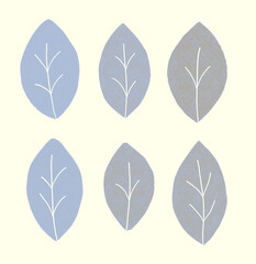 レトロな葉っぱの背景イラスト7