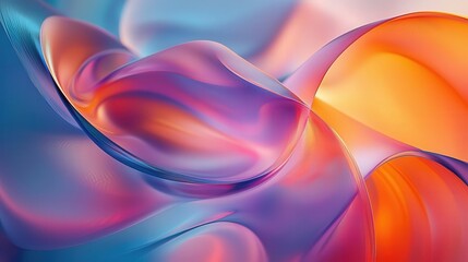 Vibrant abstract fluid shapes in bold colors