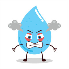 cute celebration jump expression of water drop cartoon character