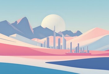 Surreal Sunrise: Ground-Based Solar Eruption with Colorful Sky