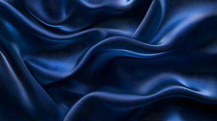 Fototapeta premium Abstract Blue Satin Fabric Texture Background