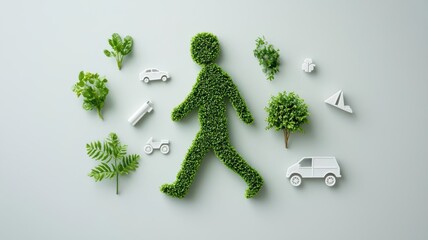 An informative visual representation of a carbon footprint