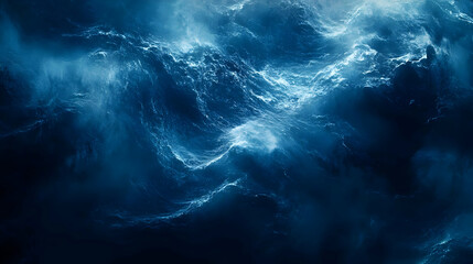 Dark Blue Ocean Waves Abstract Background