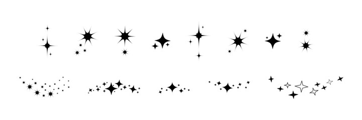 Sparkle vector icons. Stars. Star shapes. Sparkle Star vector icon. Shine symbol