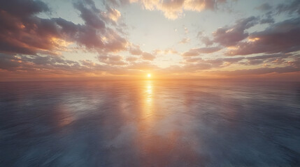 Sunset Over Water - Digital Illustration