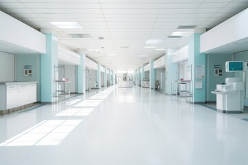 Obraz premium Hospital architecture building corridor.