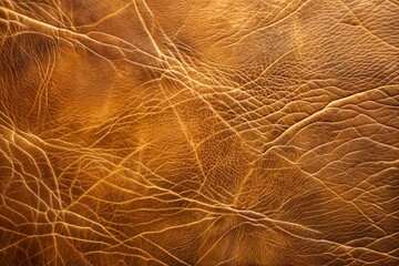 Fototapeta premium Detailed brown leather texture featuring natural patterns