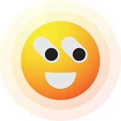 Smile Sun Emoji, Happy Sun Emotion Emoticon Icon Illustration