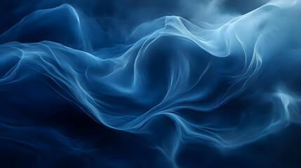 Fototapeta premium Abstract Blue Wavy Background Illustration