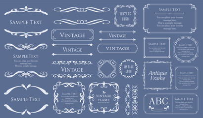 クリスマスのフレームデザインセット