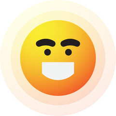 Smile Sun Emoji, Happy Sun Emotion Emoticon Icon Illustration