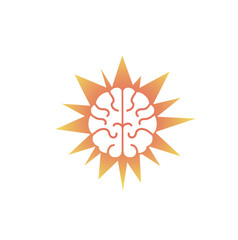 Brain explosion logo vector symbol icon design illustration