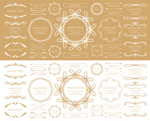 クリスマスのフレームデザインセット