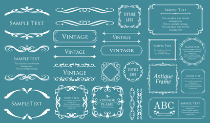 クリスマスのフレームデザインセット