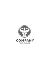 Fitness logo, gym, dumbbell, muscle, health, wellness, athletic