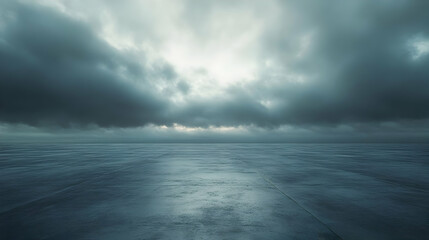 Dark Sky and Cloudy Landscape Background