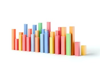 Obraz premium Diverse Group Holding Colored Building Blocks in Line