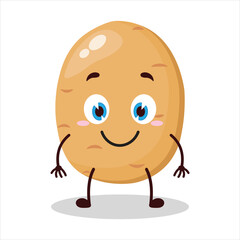 cute smile expression of potato cartoon character