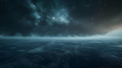 Fototapeta premium Night Sky Foggy Background Illustration