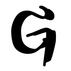 Abstract alphabet font