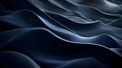 Obraz premium Abstract 3D Dark Blue Wavy Background