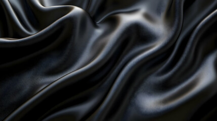 Obraz premium Abstract Black Fabric Draped Background