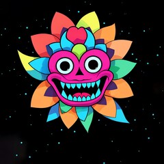 Colorful Monster Face