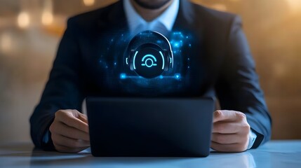 Logo symbol for Customer Service. Customer support service icons collection.Technical support, call center, hotline, operator, staff, and agent communication symbol.