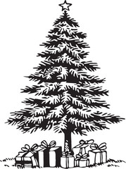 christmas tree with gifts