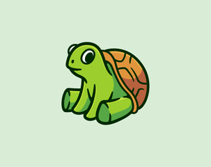 Turtle Cartoon Vector Illustration