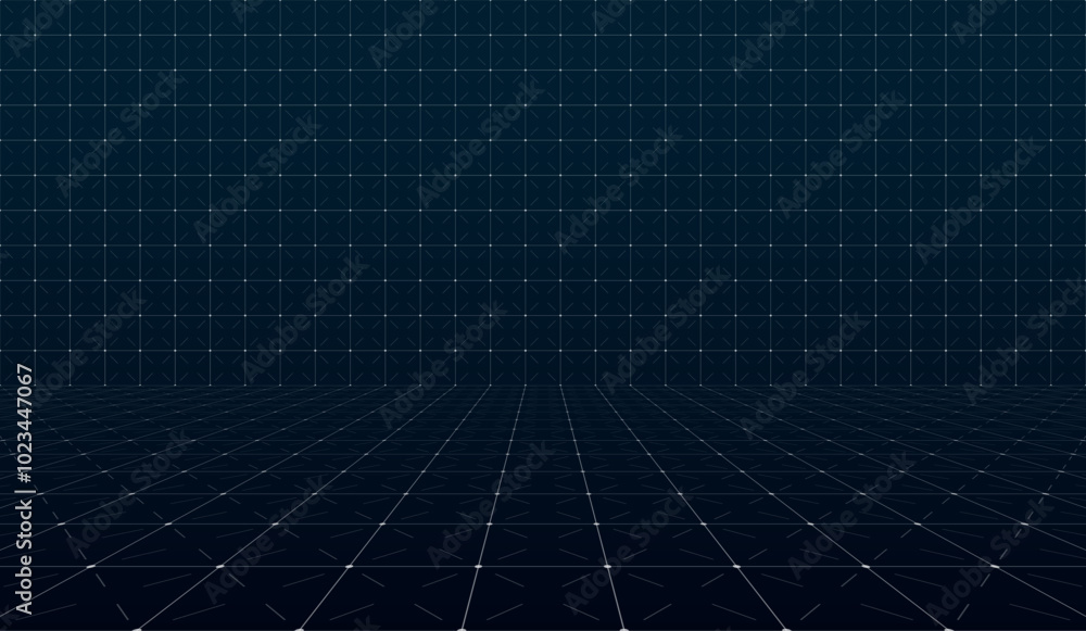 Poster minimalist perspective hud grid abstract intersecting lines. clean modern background design. ideal f