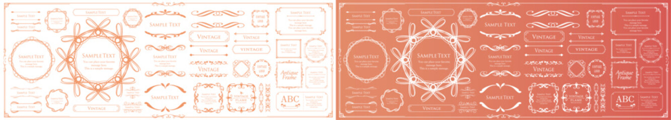 クリスマスのフレームデザイン