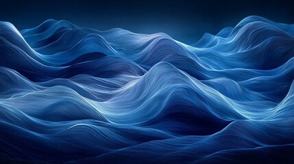 Obraz premium Serene Blue Waves: Soft Textures and Natural Light Gradients
