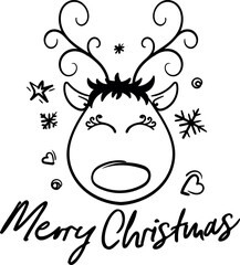 Merry Christmas. Christmas quote. Winter phrase