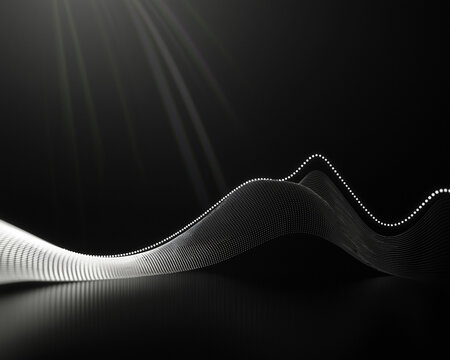 minimalist and sleek digital rendering of a graph