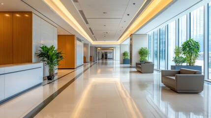 Fototapeta premium Modern Office Lobby Interior
