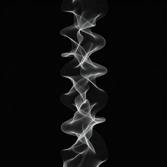 Isolated minimal mathematical simple shape smoke effect chandelier lamp.