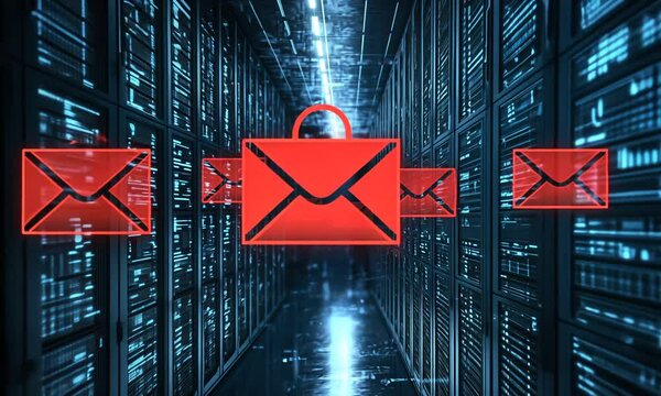 red email on social network	