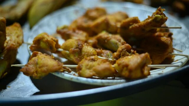 Chicken reshmi kabab or chicken malai kabab, delicious Mughlai cuisine