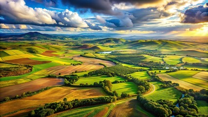 Obraz premium High angle abstract landscape ideal for desktop background