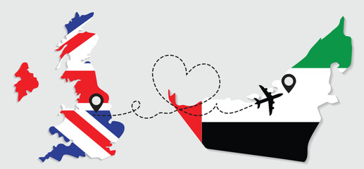 Travel to UAE by airplane from Great Britain