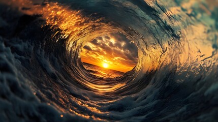 Creative sunset image .sunset through a different perspective.  view of beautiful nature at sunset
A image for a unique and creative travel.