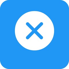 Obraz premium blue cross icon in white circle 