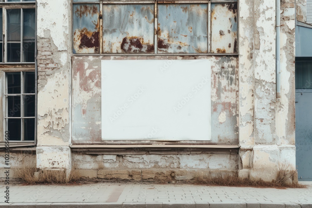 Canvas Prints Modern shop front old deterioration architecture.