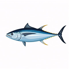 tuna fish illustration on white background