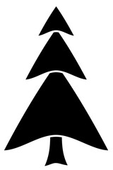 Christmas trees. Graphic illustration of trees with clear background. Use as design element for notices, announcements, posters, flyers, handbills, stationery, websites & more.